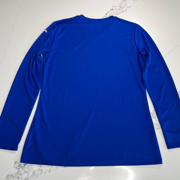 ASICS - Women's Ready Set Long Sleeve V neck TShirt - New Blue - Size XL - Picture 3 of 11